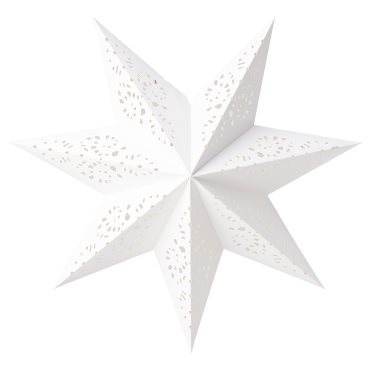 STRÅLA, lamp shade star/lace, 48 cm, 606.398.84
