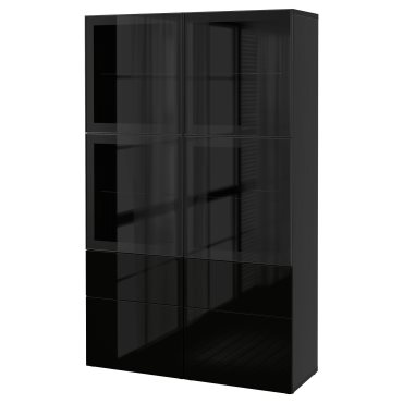 BESTÅ, storage combination with glass doors, 120x40x192 cm, 691.959.72