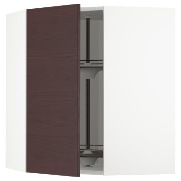METOD, γωνιακό ντουλάπι τοίχου με καρουζέλ, 68x80 cm, 693.354.49