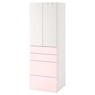SMASTAD/PLATSA, wardrobe with 4 drawers, 60x42x181 cm, 694.263.69