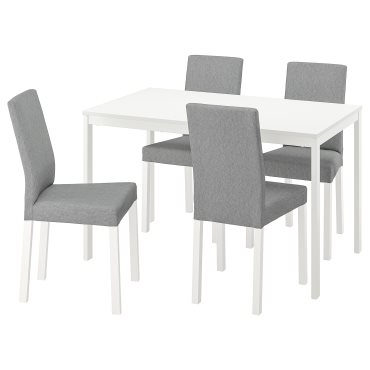 VANGSTA/KATTIL, τραπέζι και 4 καρέκλες, 120/180 cm, 694.287.64