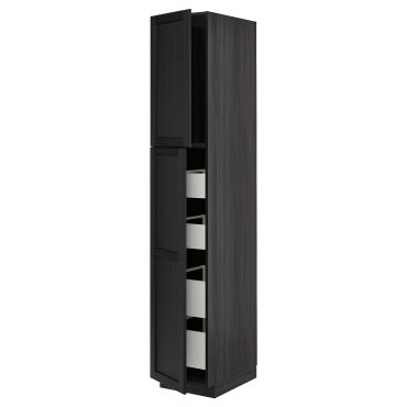 METOD/MAXIMERA, high cabinet with 2 doors/4 drawers, 40x60x220 cm, 694.576.00