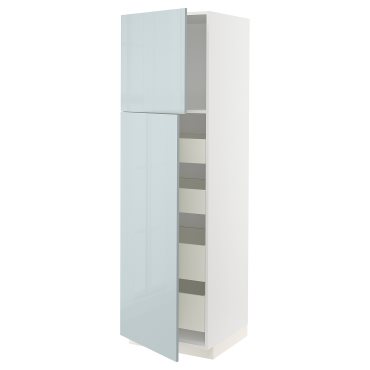 METOD, high cabinet with 2 doors/4 drawers, 60x60x200 cm, 694.787.73