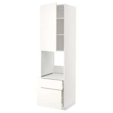 METOD, high cabinet for oven with door/2 drawers, 60x60x220 cm, 695.070.49