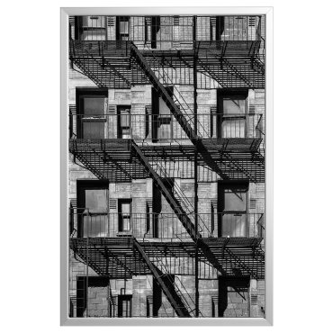 BJÖRKSTA, picture with frame/balconies, 78x118 cm, 695.089.49