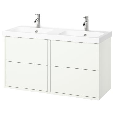 HAVBACK/ORRSJON, έπιπλο νιπτήρα/νιπτήρας/μπαταρίες, 122x49x69 cm, 695.285.32