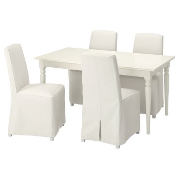 INGATORP/BERGMUND, τραπέζι και 4 καρέκλες, 155/215 cm, 794.080.20