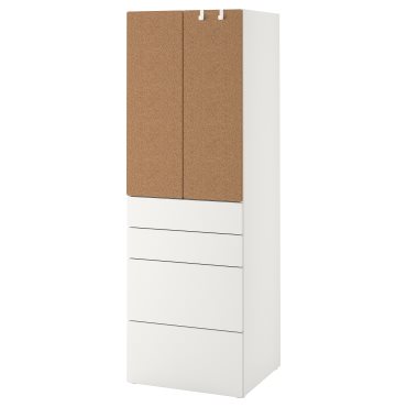 SMASTAD/PLATSA, wardrobe with 4 drawers, 60x42x181 cm, 794.263.83