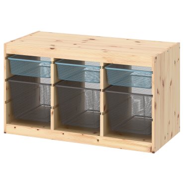 TROFAST, παιδικό έπιπλο αποθήκευσης με κουτιά, 93x44x52 cm, 794.808.17