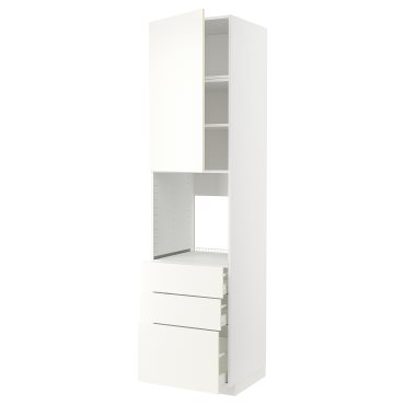 METOD, high cabinet for oven with door/3 drawers, 60x60x240 cm, 795.070.63