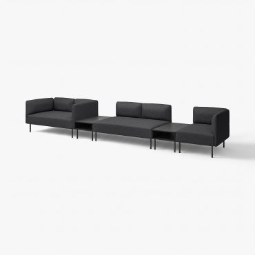 LILLEHEM, 5-seat modular sofa with side table, 795.534.65