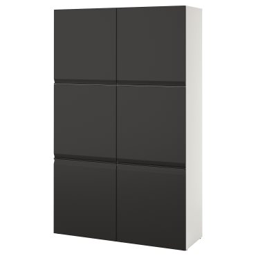 BESTÅ, storage combination with doors, 120x42x193 cm, 795.693.53