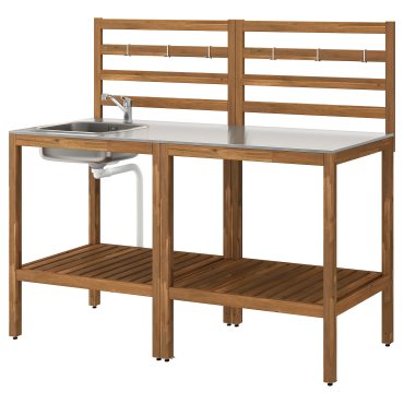 NÄMMARÖ, kitchen with sink unit outdoor, 160x62 cm, 796.155.24