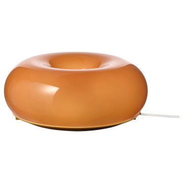 VARMBLIXT, table/wall lamp with built-in LED light source/glass/round, 804.991.99