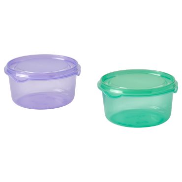 PRUTA, snack container with lid/2 pack, 0.3 l, 805.967.08