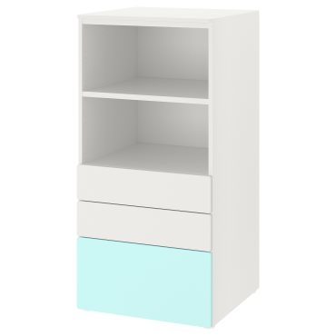 SMASTAD/PLATSA, bookcase with 3 drawers, 60x57x123 cm, 893.878.09