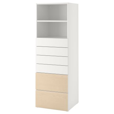 SMASTAD/PLATSA, bookcase with 6 drawers, 60x57x181 cm, 893.889.84