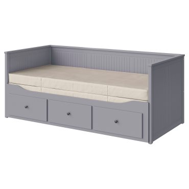 HEMNES, day-bed with 3 drawers/2 mattresses, 80x200 cm, 893.909.63