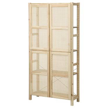IVAR, shelving unit with doors, 89x30x179 cm, 894.034.61
