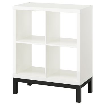 KALLAX, shelving unit with underframe/high-gloss, 77x94 cm, 894.426.22