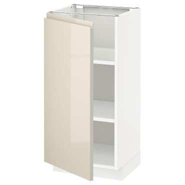 METOD, ντουλάπι βάσης με ράφια, 40x37 cm, 894.573.93