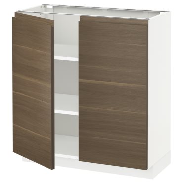 METOD, base cabinet with shelves/2 doors, 80x37 cm, 894.684.62