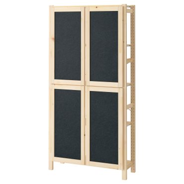 IVAR, shelving unit with doors, 89x30x179 cm, 895.078.59