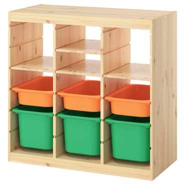 TROFAST, storage combination room divider with shelves and boxes, 93x44x91 cm, 896.125.77