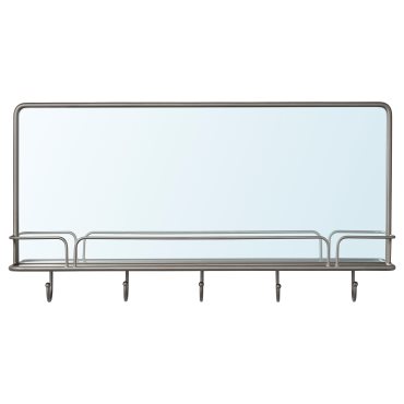 SYNNERBY, mirror with shelf and hooks, 71x38 cm, 904.712.70