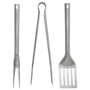 GRILLTIDER, εργαλεία ψησταριάς, σετ 3 τεμ., 905.647.21
