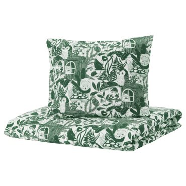 SKOGSDUVA, duvet cover and pillowcase/forest pattern, 150x200/50x60 cm, 905.768.04