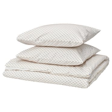BANDKNIPPE, duvet cover and 2 pillowcases, 240x220/50x60 cm, 906.219.91