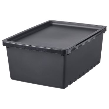 UPPSNOFSAD, storage box with lid, 35x25x14 cm/9 l, 993.931.07