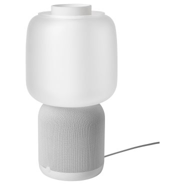 SYMFONISK, speaker lamp base with WiFi/glass shade, 994.309.25