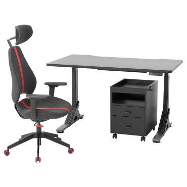 UPPSPEL/GRUPPSPEL, γραφείο, καρέκλα και συρταριέρα, 140x80 cm, 994.411.08