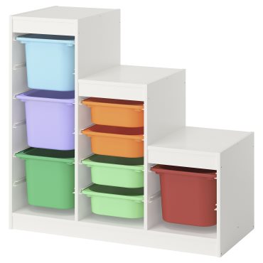 TROFAST, storage combination with boxes, 99x44x94 cm, 995.734.05