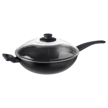 HEMLAGAD, wok with lid, 28 cm, 004.625.19