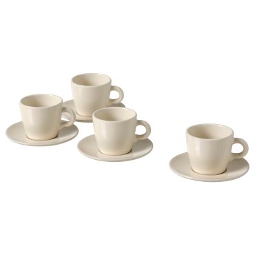 FÄRGKLAR, cup with saucer/glossy, 7 cl, 004.836.30