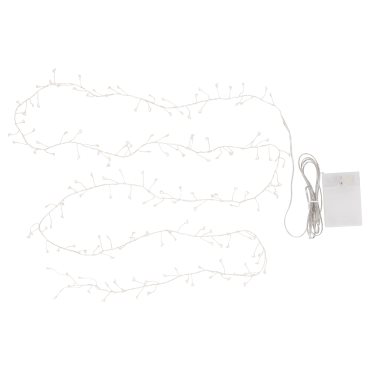 STRÅLA, lighting chain with built in LED light source/160 lights/battery-operated, mini, 005.991.07