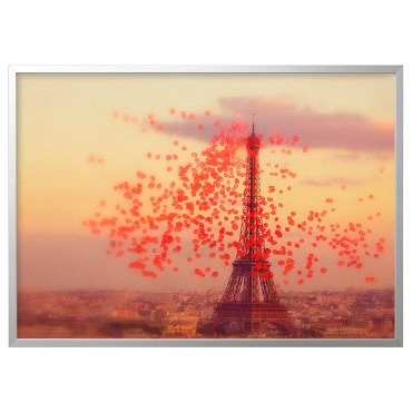 BJÖRKSTA, picture with frame, Eiffel tower/140x100 cm, 093.846.78