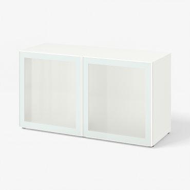 BESTÅ, shelf unit with doors, 120x42x64 cm, 094.892.27