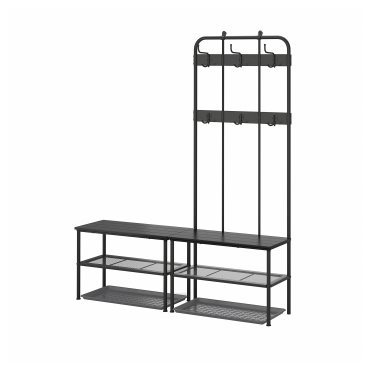 NIPÅSEN/BAGG, hallway furniture, set of 4, 095.761.68