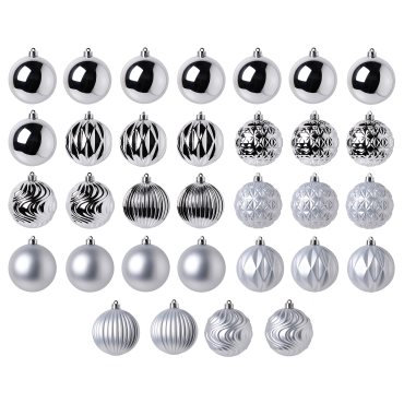VINTERFINT, decoration bauble/32 pack, 8 cm, 105.271.67