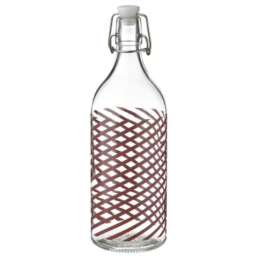 KORKEN, bottle with stopper/clear glass, 1 l, 105.647.01