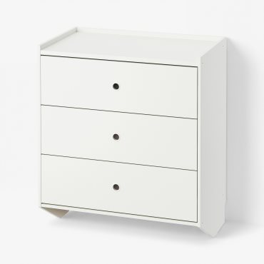 RACKNAS, chest of 3 drawers/wall mounted, 69x78 cm, 105.945.24