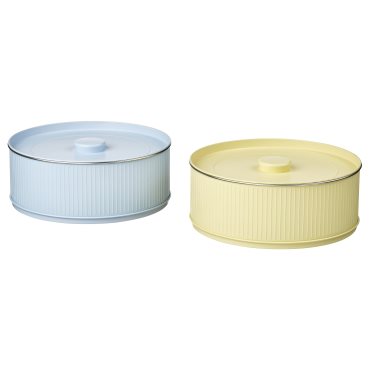 BETTHAJ, tin with lid for cookies 2 piece, 2.5 l, 106.056.93