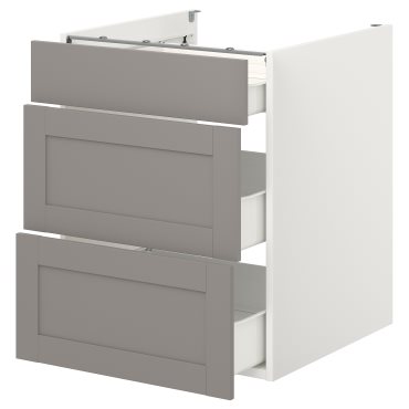 ENHET, base cabinet with 3 drawers, 193.209.83