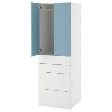 SMASTAD/PLATSA, wardrobe with 4 drawers, 60x57x181 cm, 195.465.38