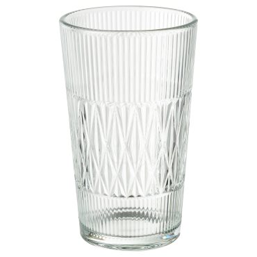 SMÄLLSPIREA, vase/glass/patterned, 22 cm, 205.421.72