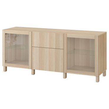 BESTÅ, storage combination with drawers soft-closing, 180x42x74 cm, 293.026.91